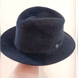 TILLEY Fedora Hat 7.5 Black Wool